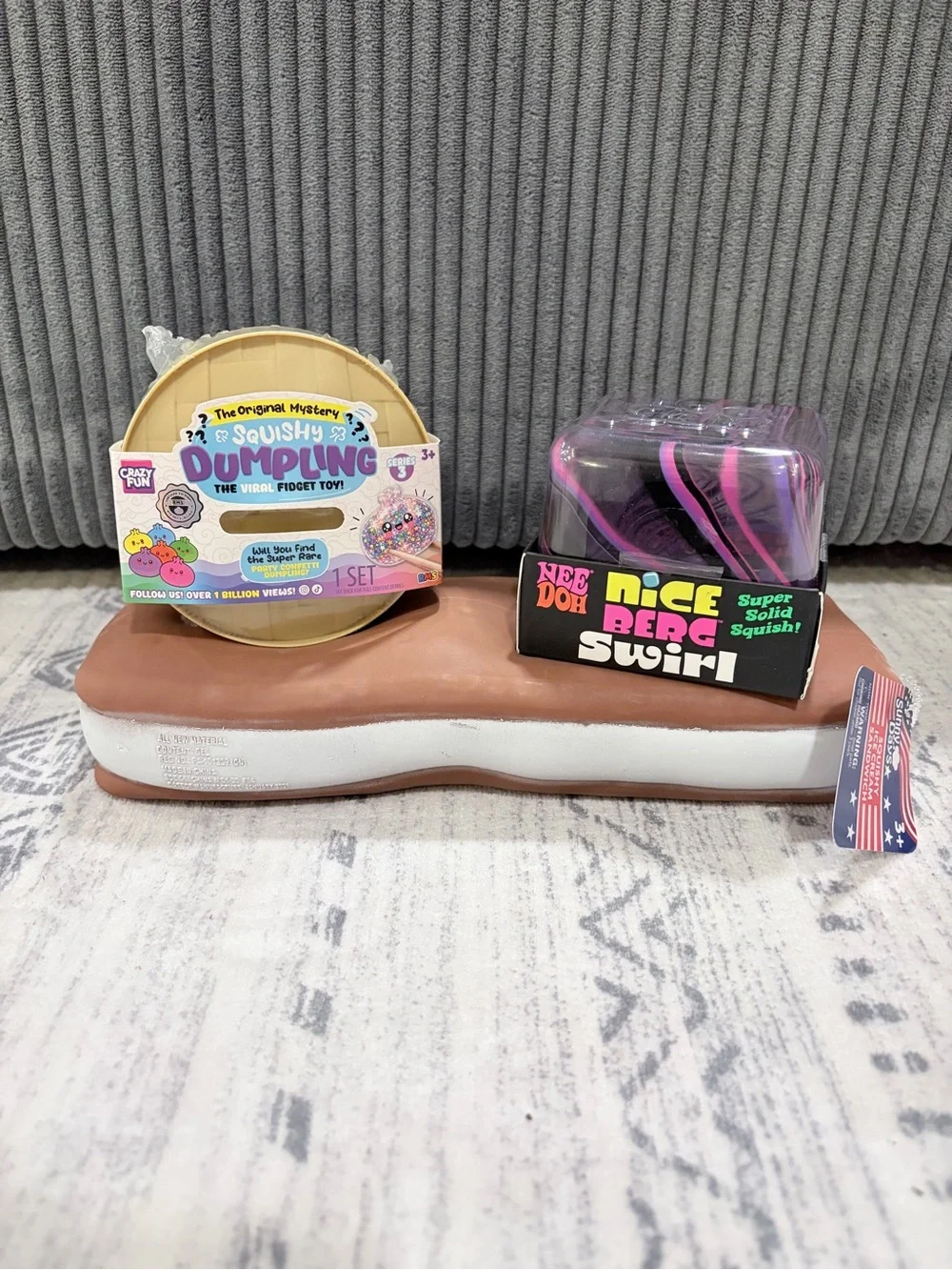 NIB NeeDoh Nice Berg Swirl Mystery Dumpling Ice Cream Squishy Schylling 3pk